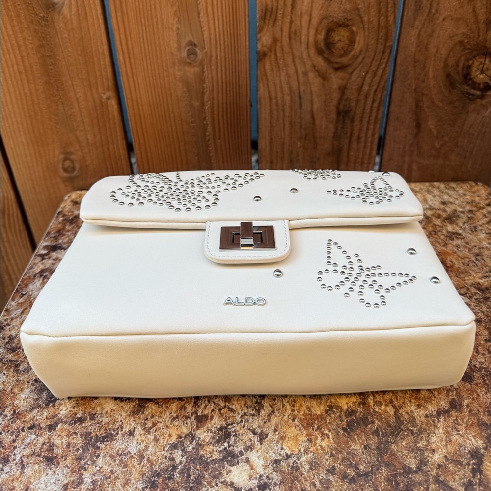 Aldo Shoulder Bag With Studded Butterfly Design - Picture 13 of 13